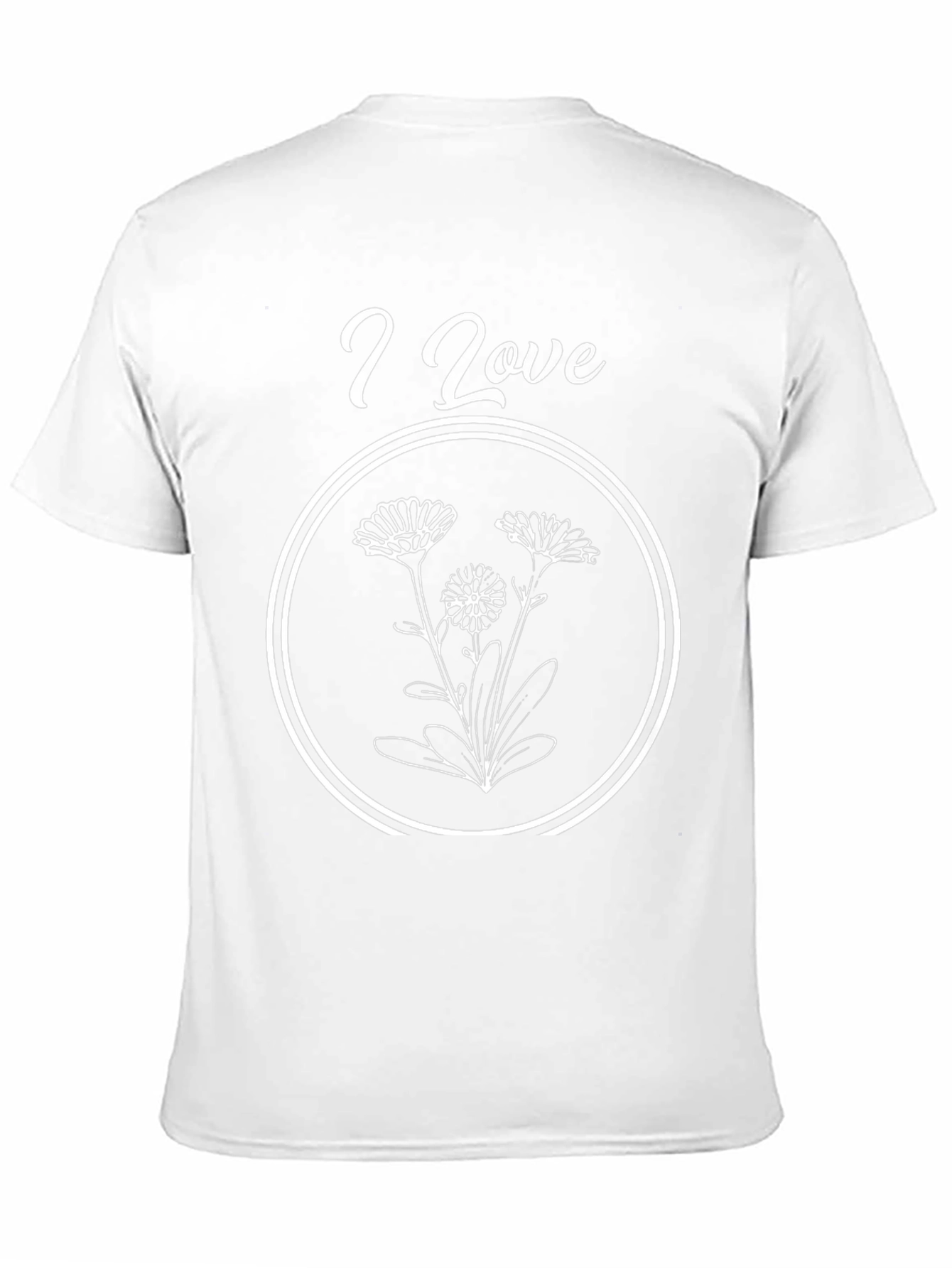 I Love Flowers T-Shirt - Black Graphic Tee