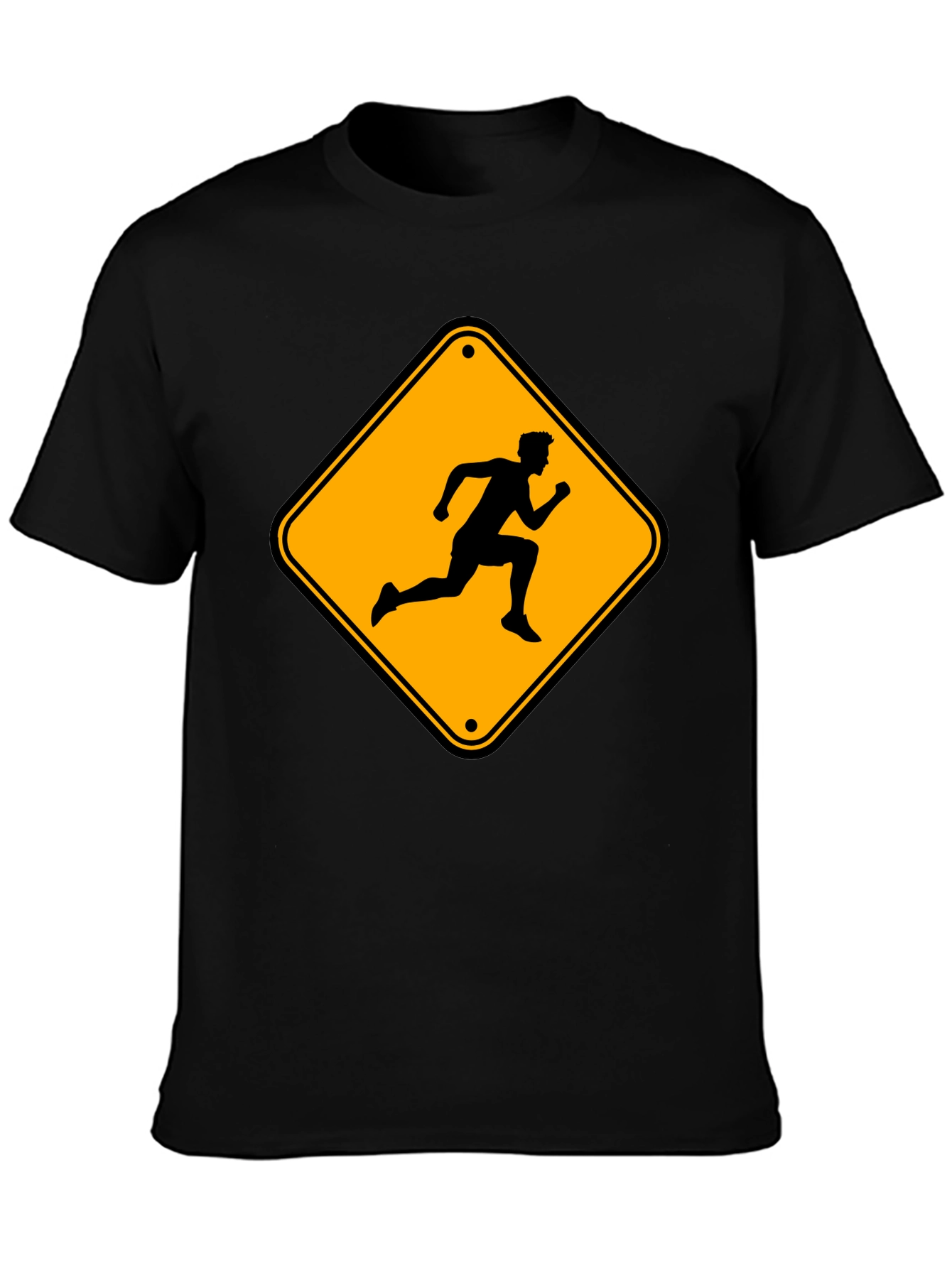 Runner Crossing Mens Black T-Shirt