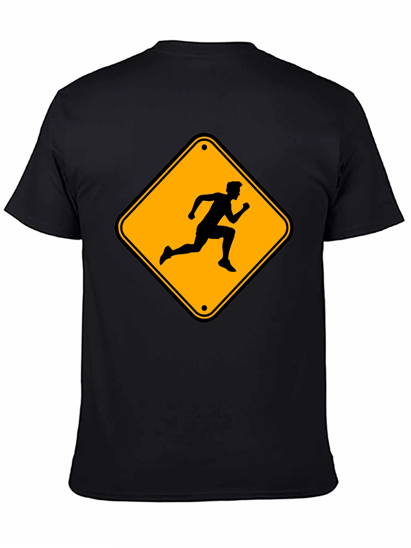 Runner Crossing Mens Black T-Shirt