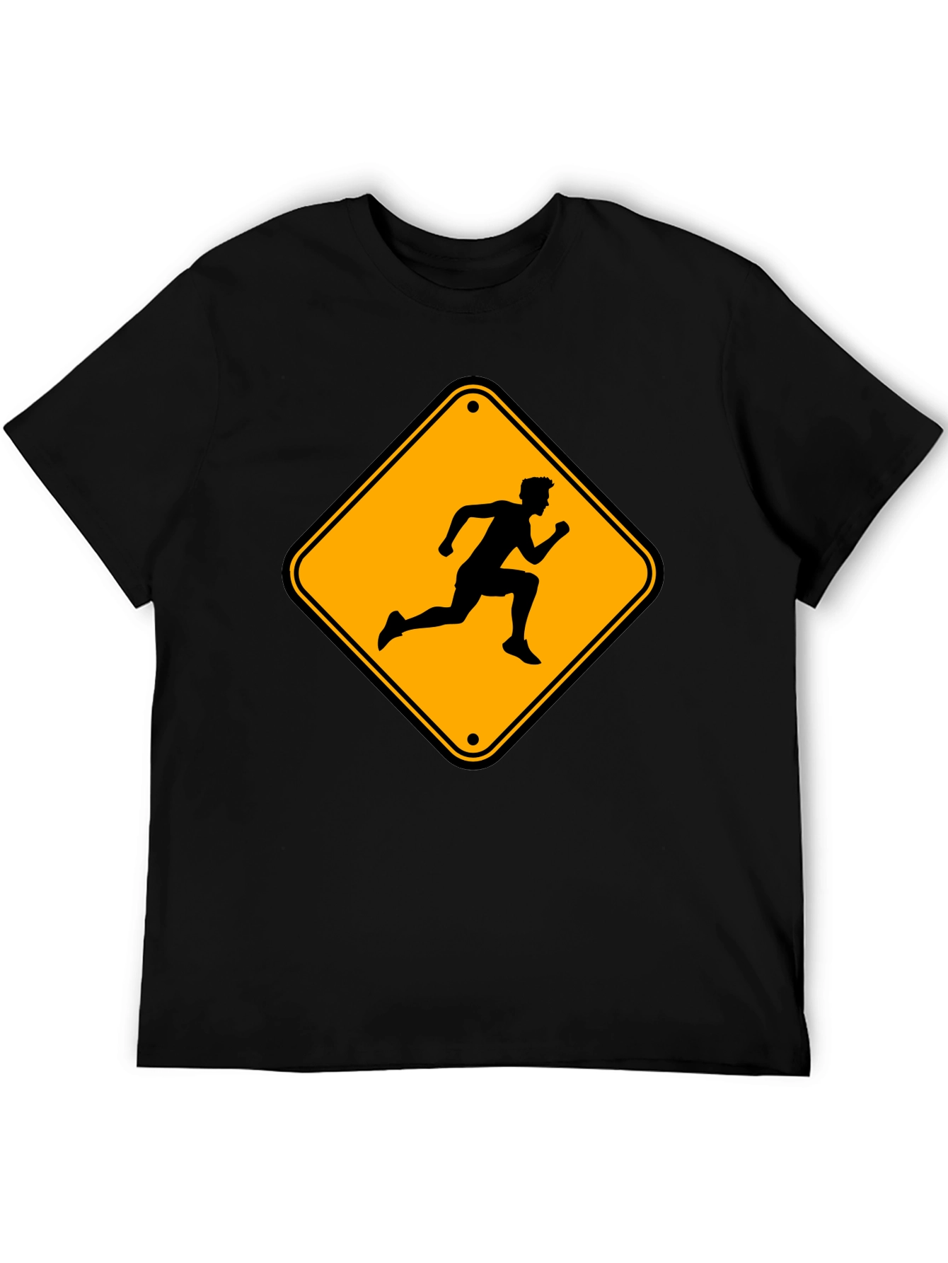 Runner Crossing Mens Black T-Shirt