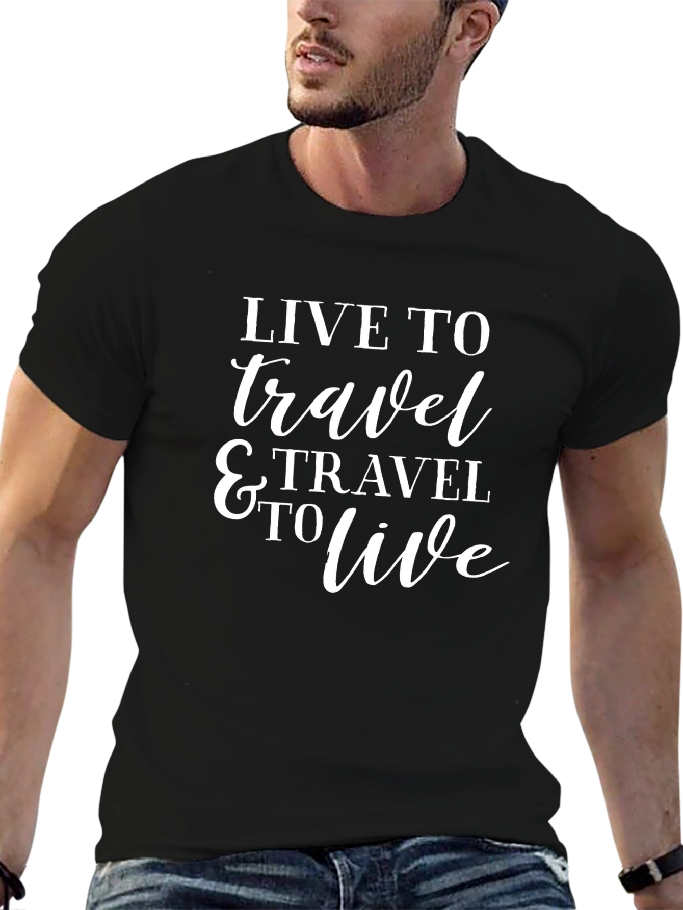 Live to Travel Graphic T-Shirt