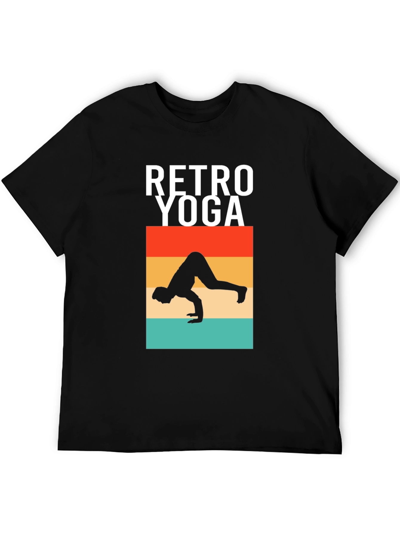 Retro Yoga Pose Graphic T-Shirt