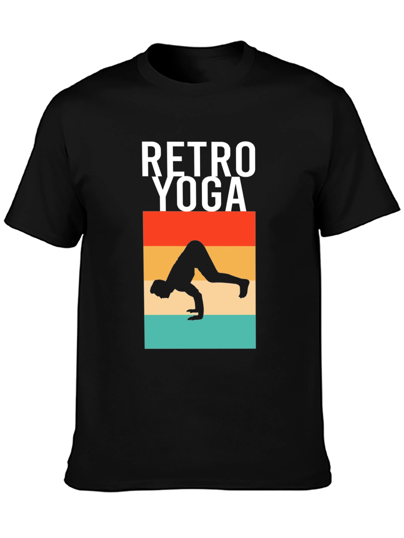 Retro Yoga Pose Graphic T-Shirt