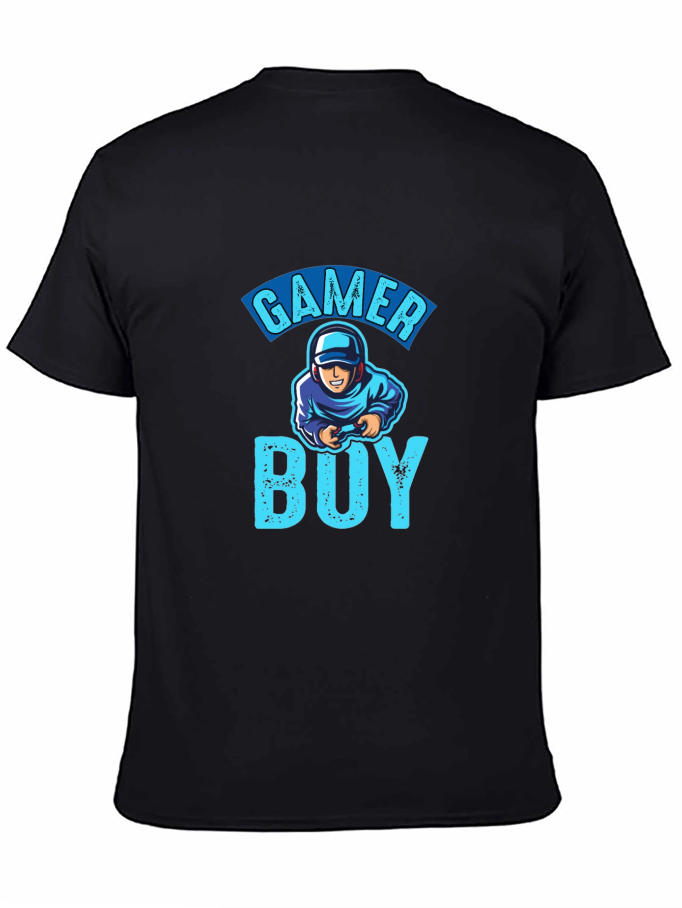 Gamer Boy Graphic T-Shirt - Black Cotton Tee