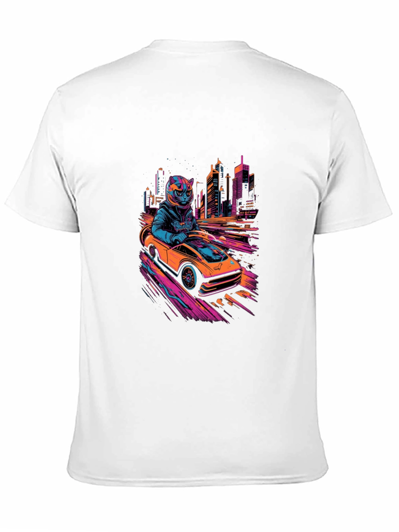 Cool Cat Racer T-Shirt - Black