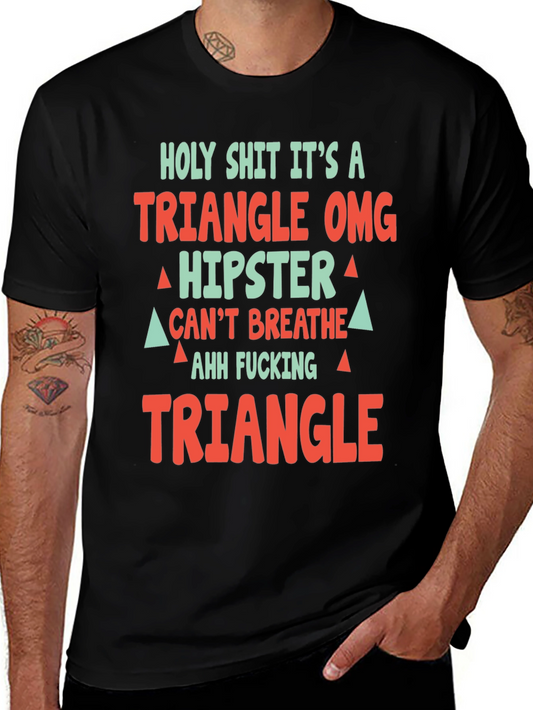 Funny Triangle Graphic Tee - Hipster Humor T-Shirt