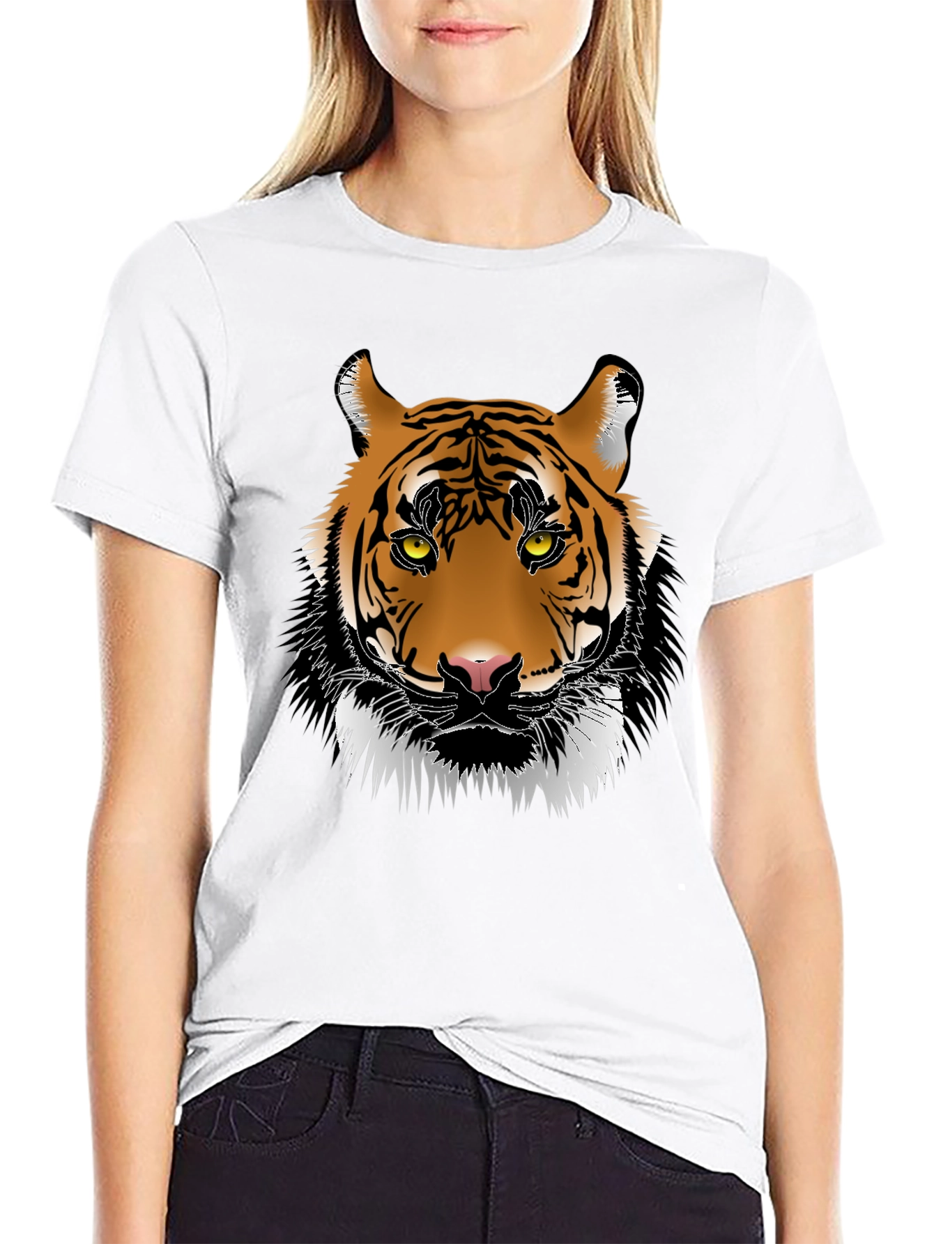 Bold Tiger Graphic Tee - Black