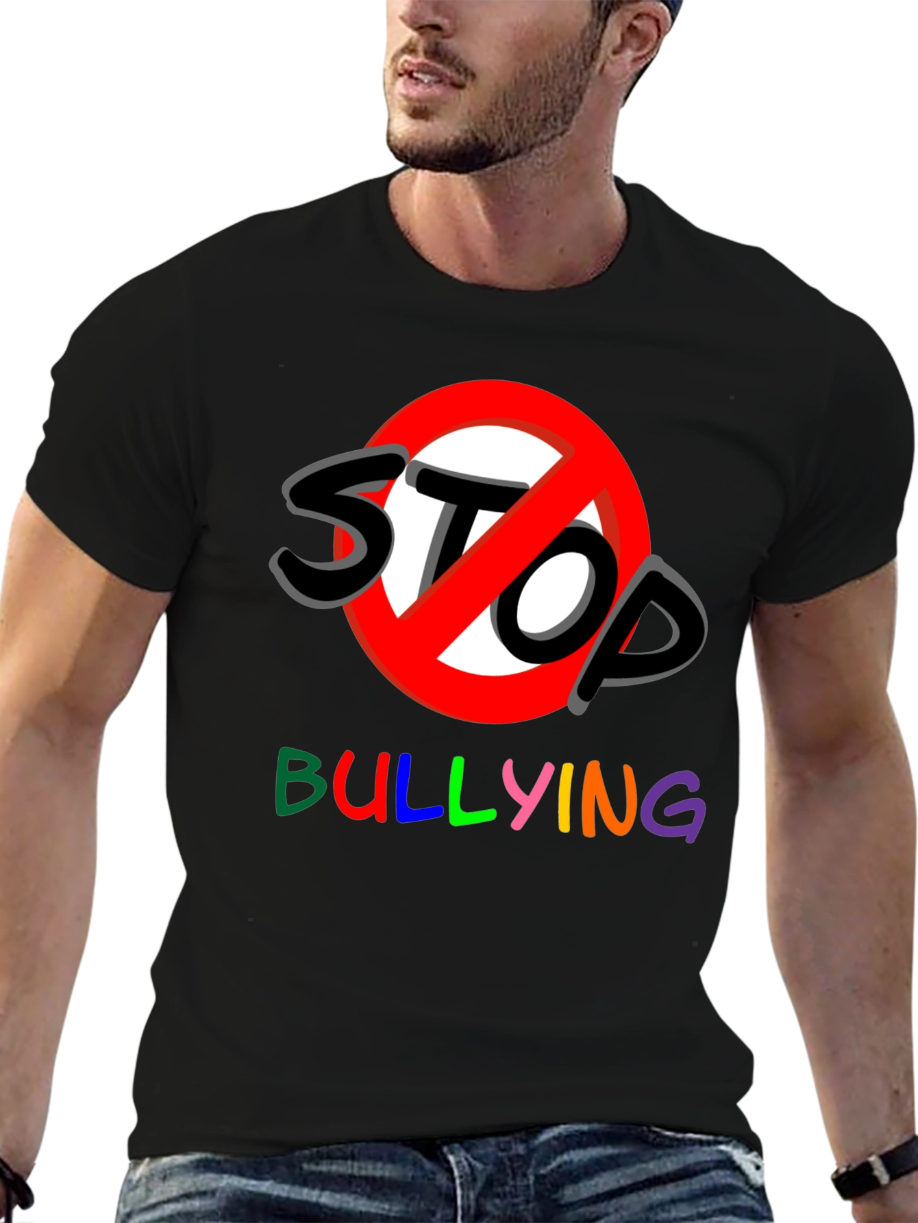 Stop Bullying Graphic Tee - Black
