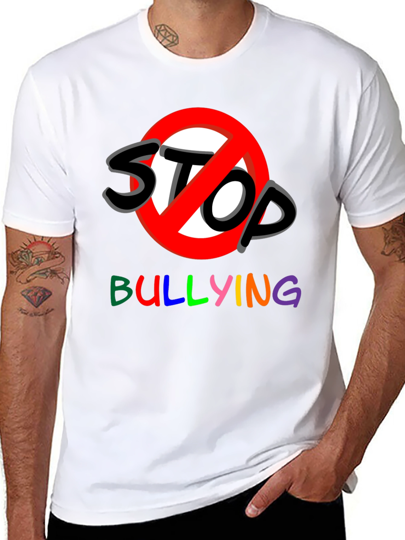 Stop Bullying Graphic Tee - Black