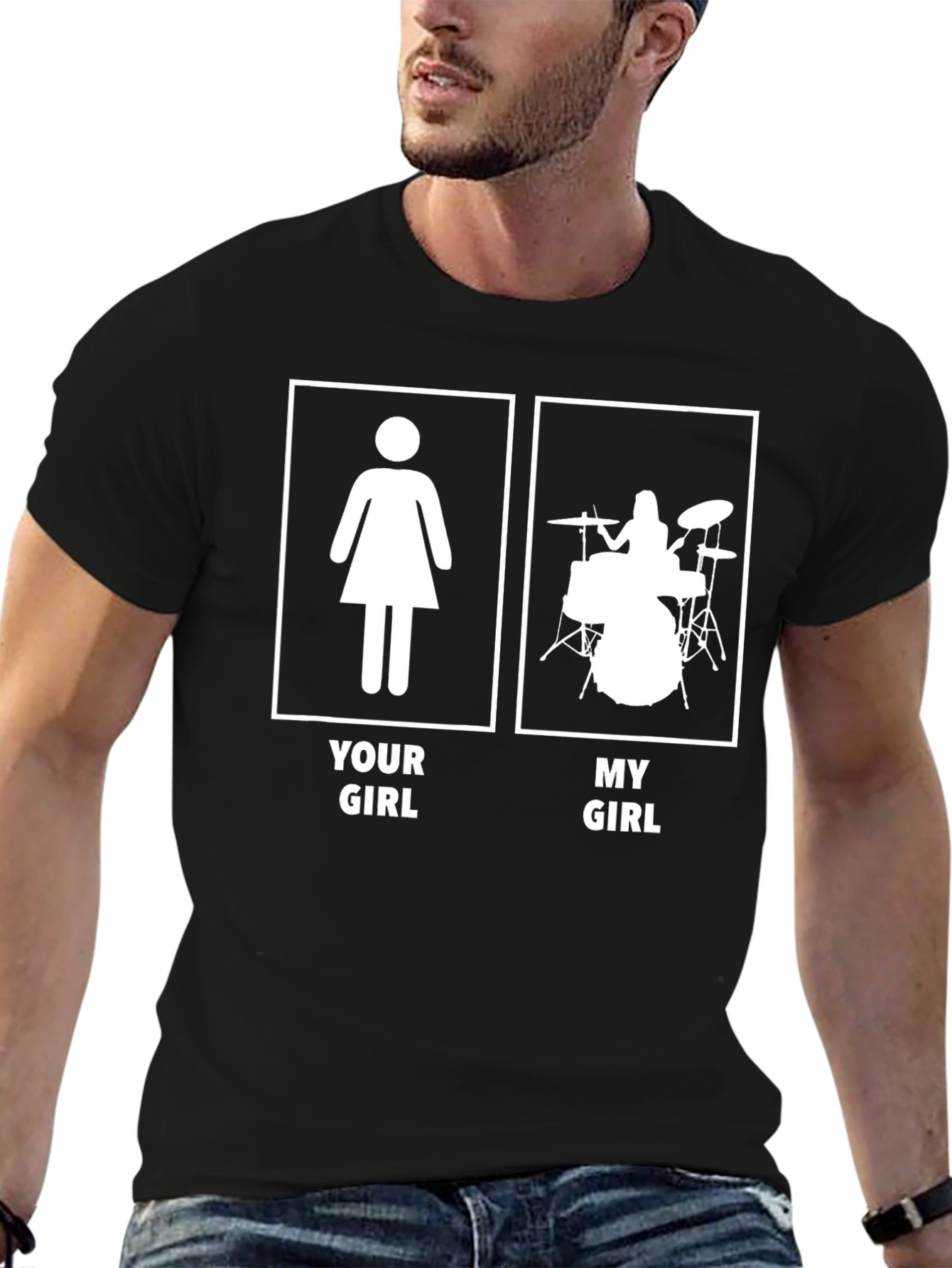 Funny Drummer Girl T-Shirt - My Girl Plays Drums!