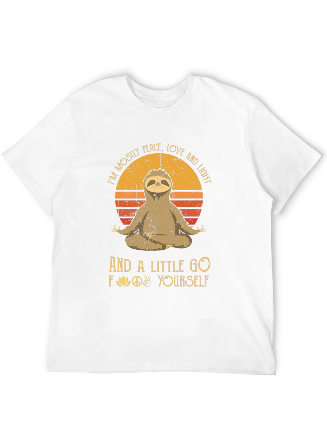 Peace Love Sloth Graphic T-Shirt - Comfy Casual Tee