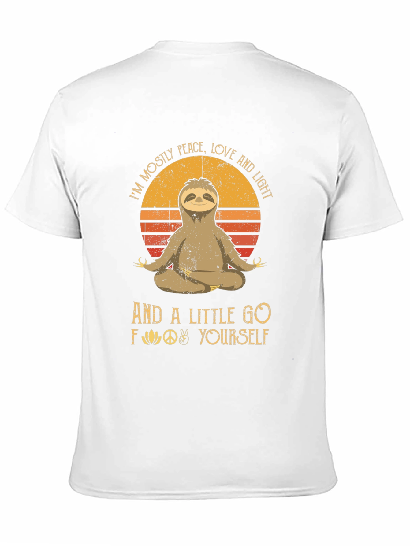 Peace Love Sloth Graphic T-Shirt - Comfy Casual Tee