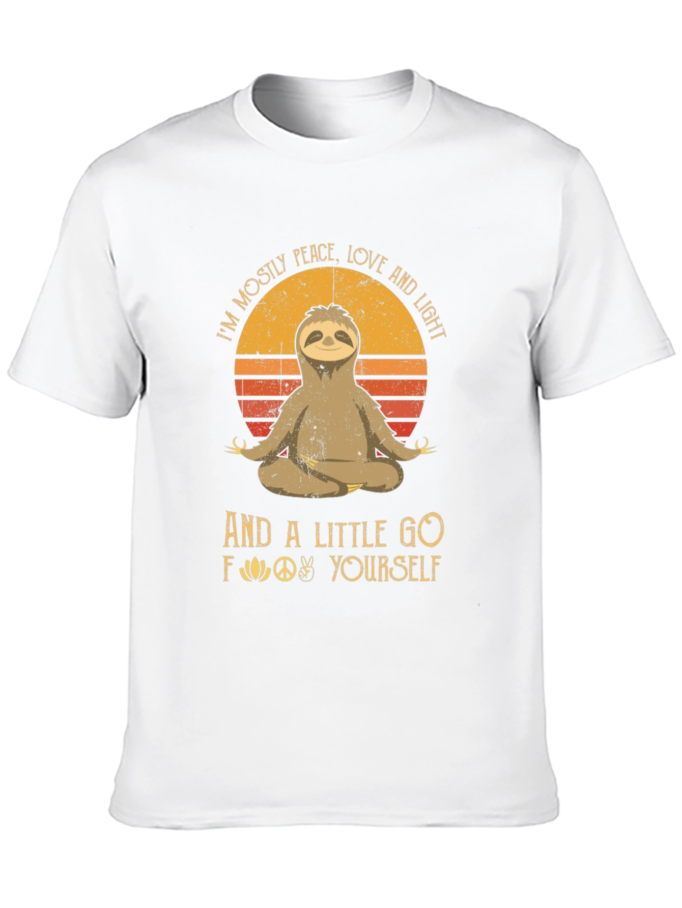 Peace Love Sloth Graphic T-Shirt - Comfy Casual Tee