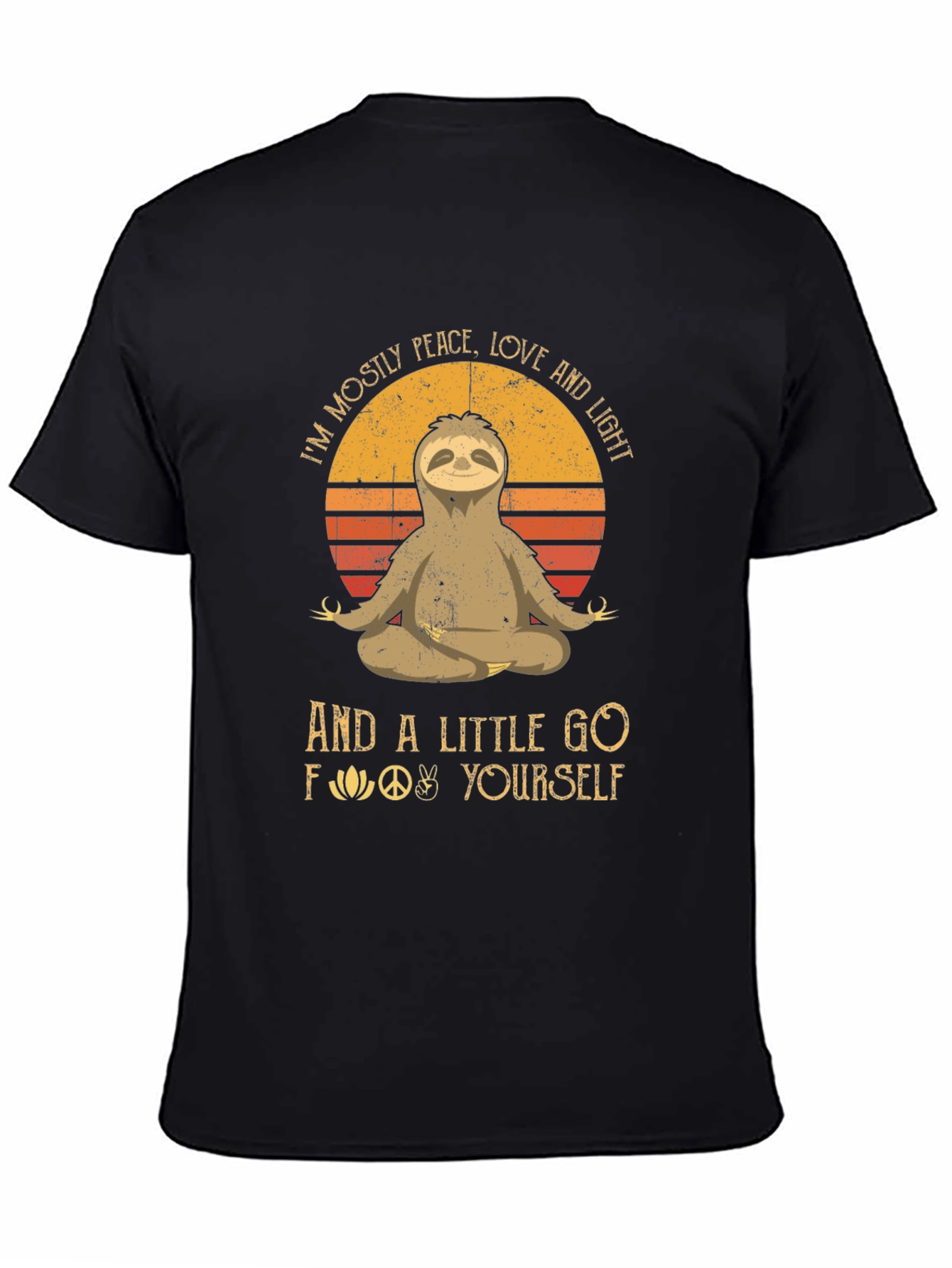 Peace Love Sloth Graphic T-Shirt - Comfy Casual Tee