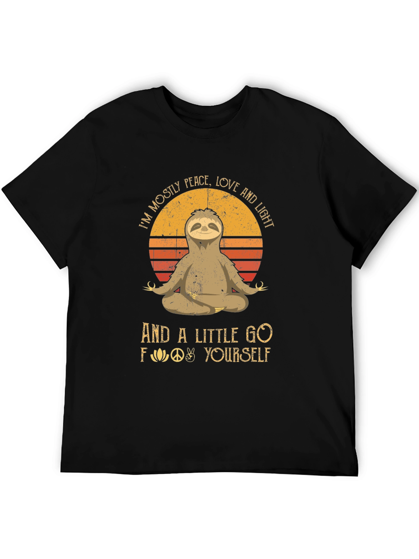 Peace Love Sloth Graphic T-Shirt - Comfy Casual Tee