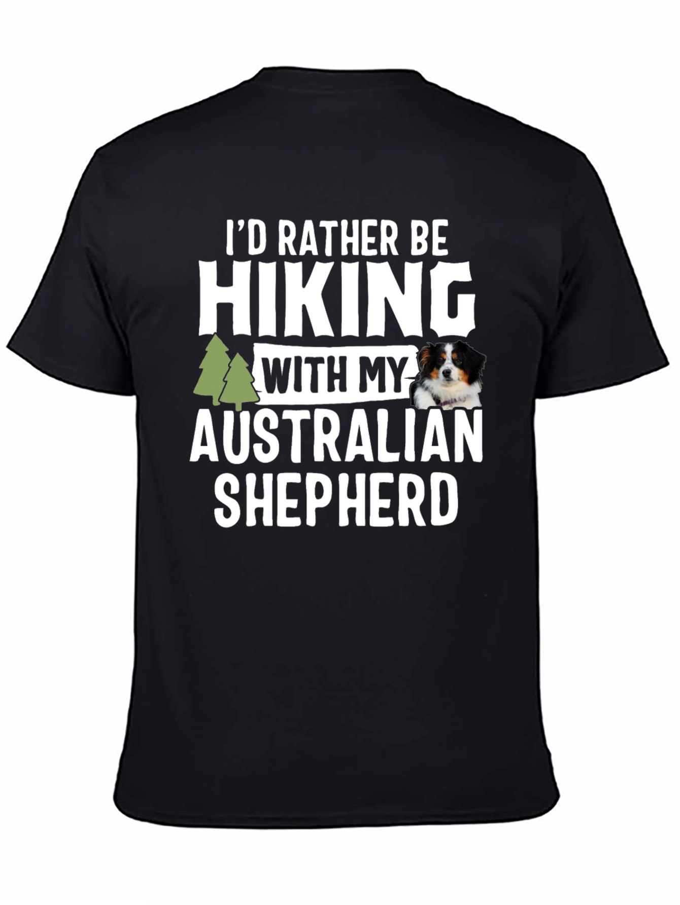 Hiking Australian Shepherd Graphic Tee