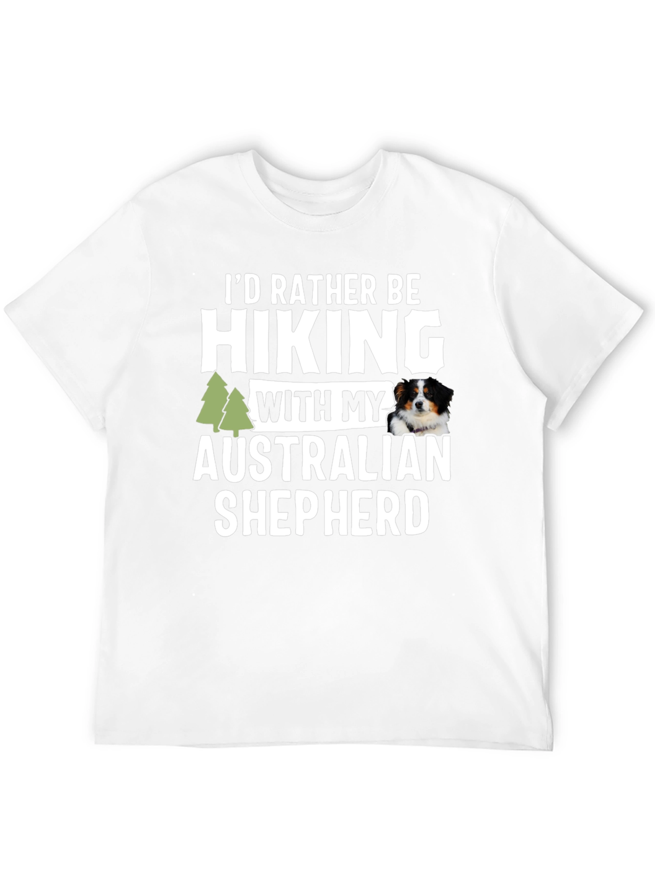 Hiking Australian Shepherd Graphic Tee