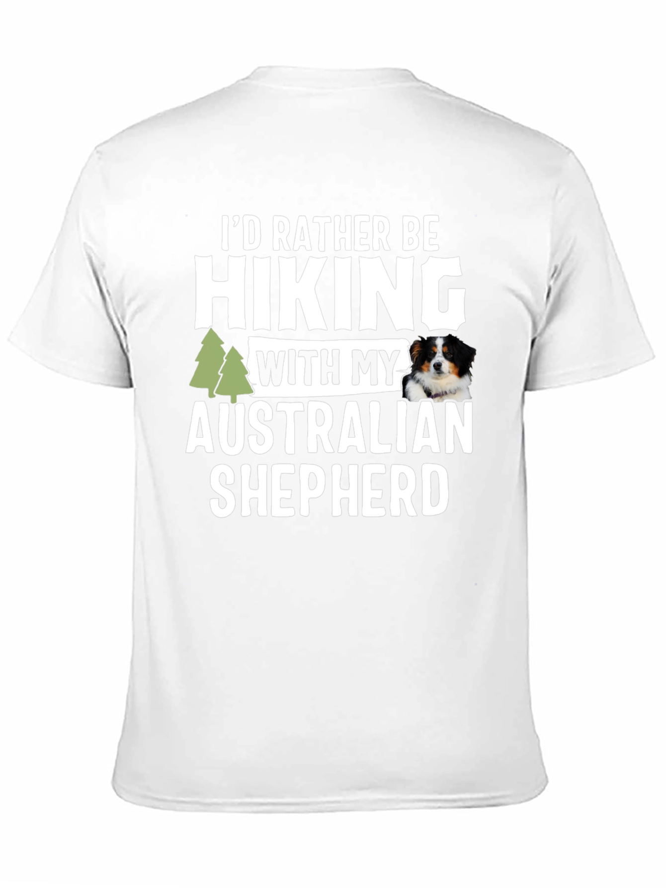 Hiking Australian Shepherd Graphic Tee
