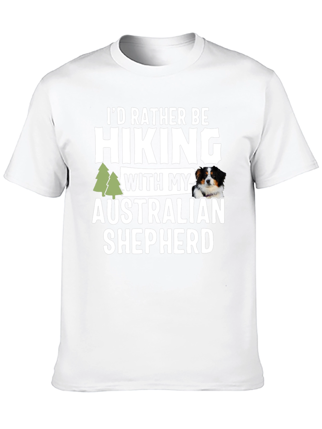 Hiking Australian Shepherd Graphic Tee
