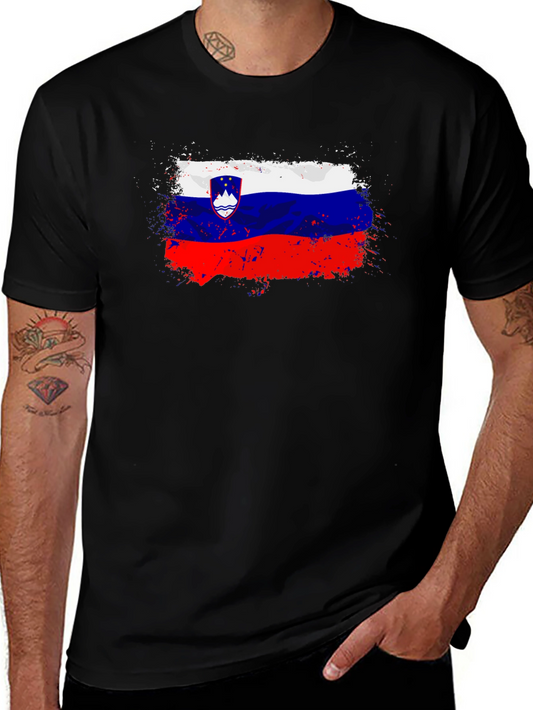 Slovenia Flag T-Shirt - Distressed Design