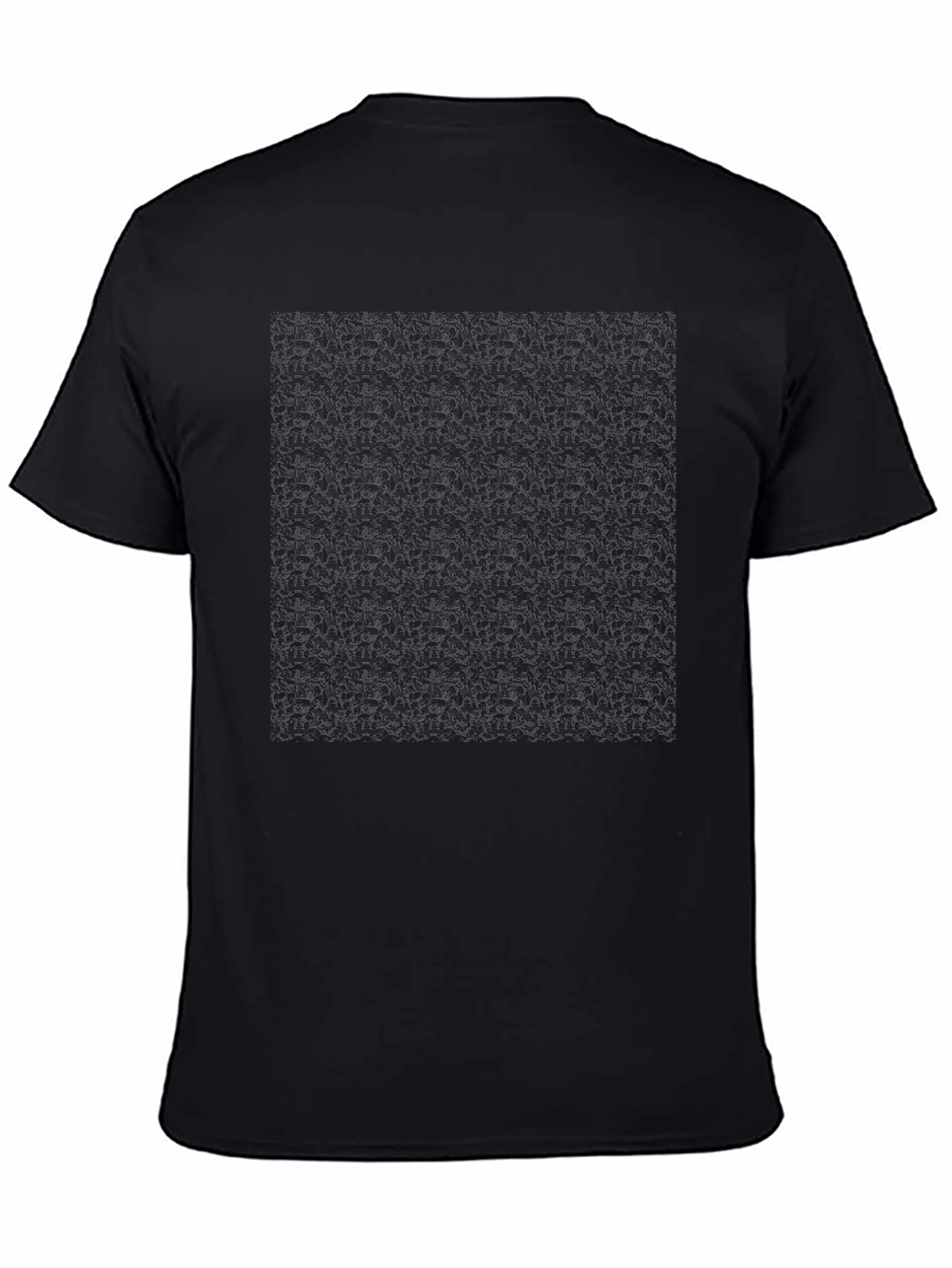 Modern Graphic Tee - Abstract Pattern Black T-Shirt