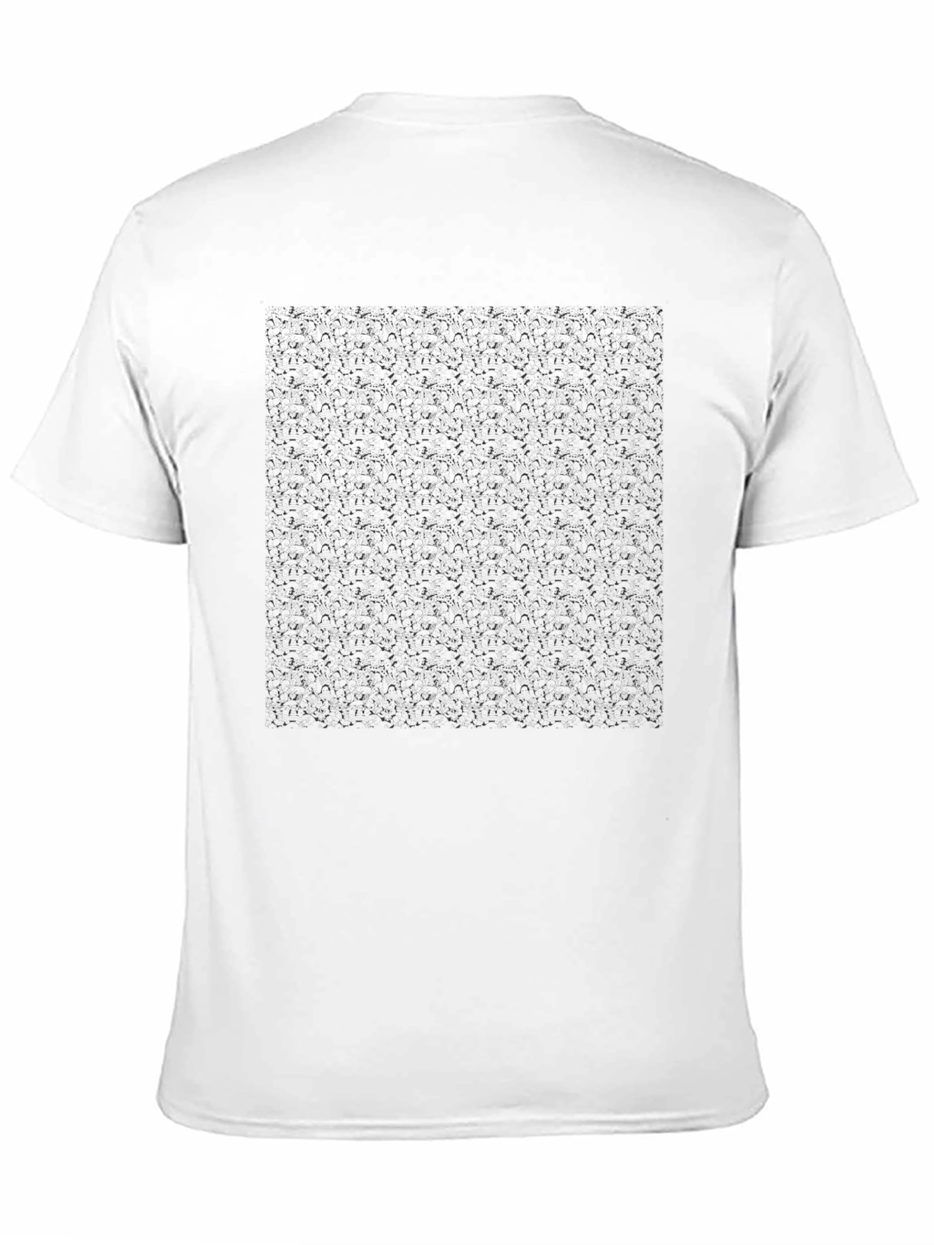 Modern Graphic Tee - Abstract Pattern Black T-Shirt