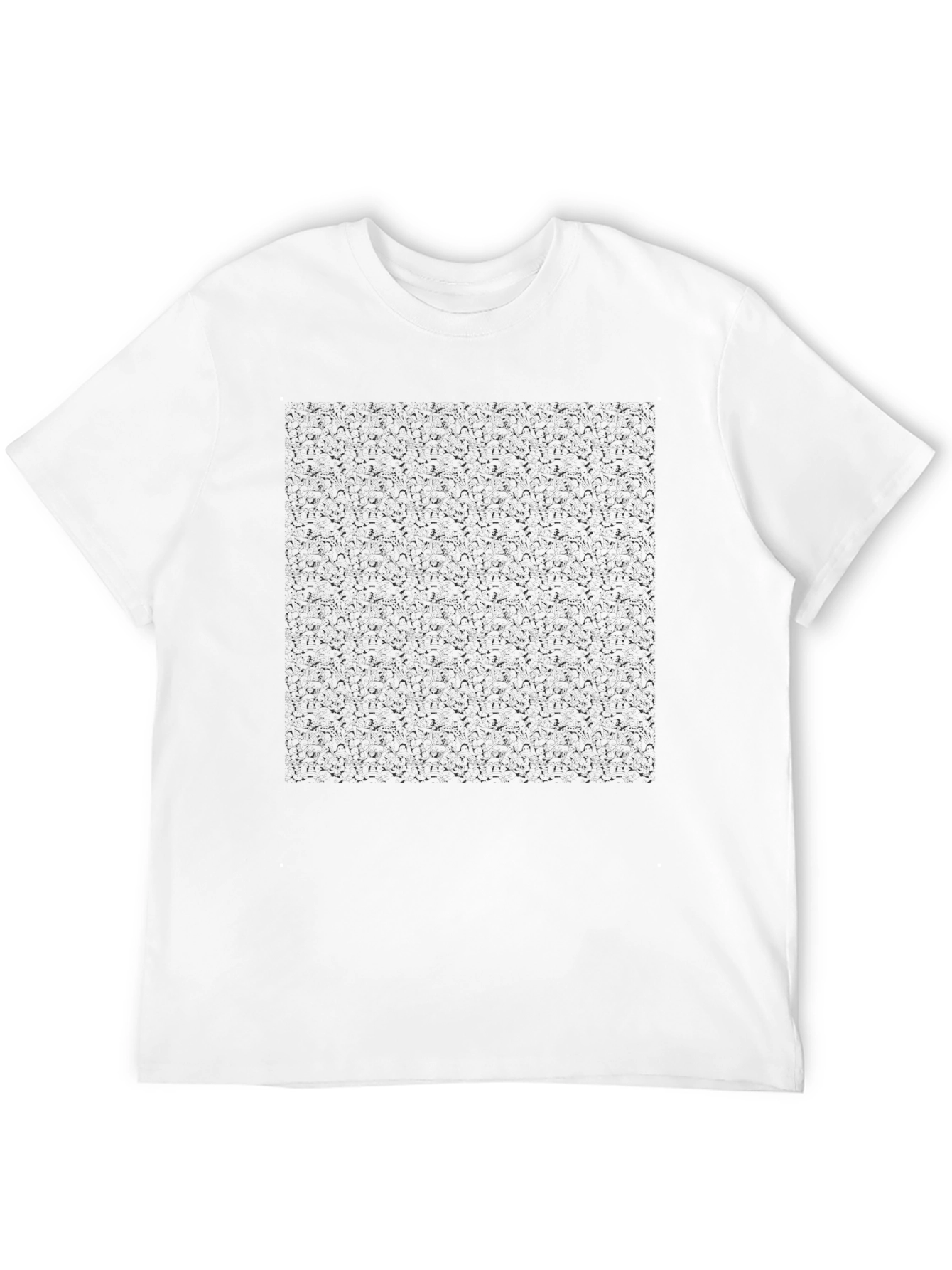 Modern Graphic Tee - Abstract Pattern Black T-Shirt