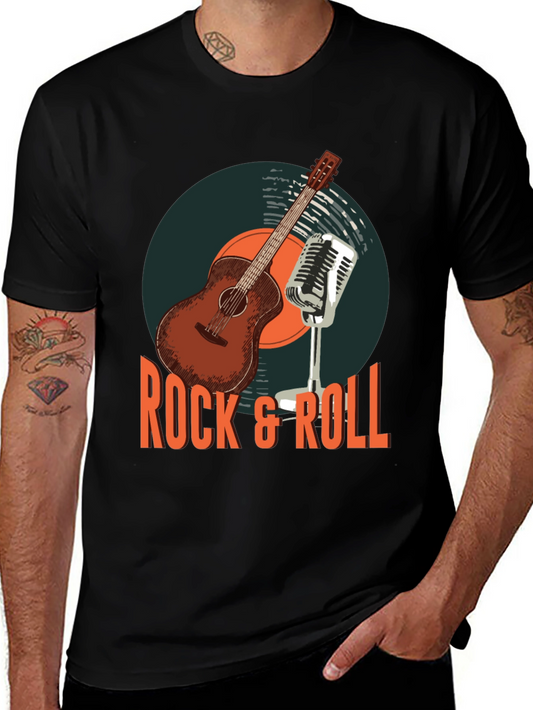 Rock & Roll Guitar Graphic T-Shirt