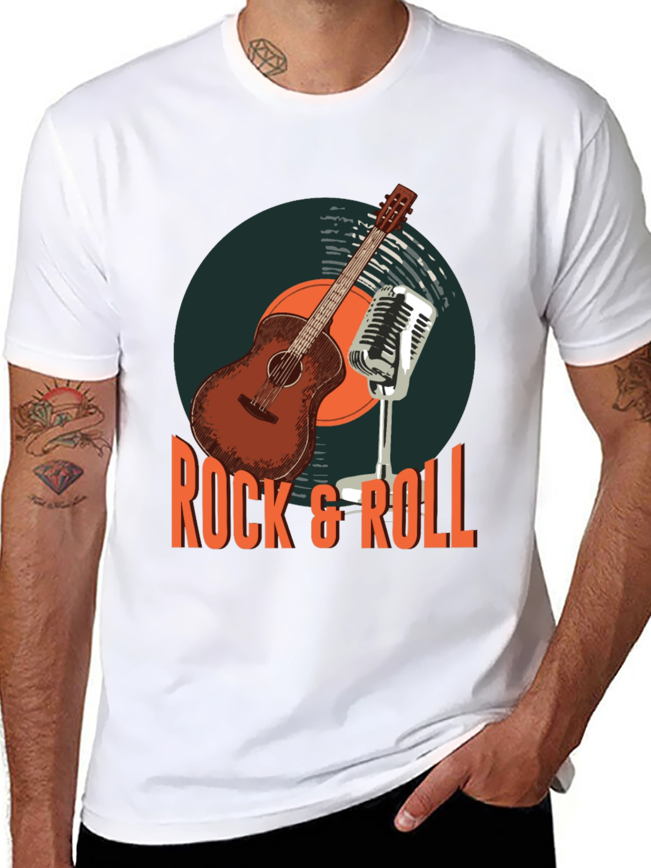 Rock & Roll Guitar Graphic T-Shirt