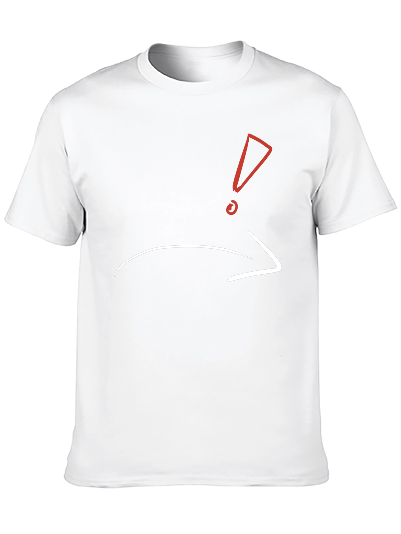 Funny Graphic Tee - Exclamation Arrow Black T-Shirt