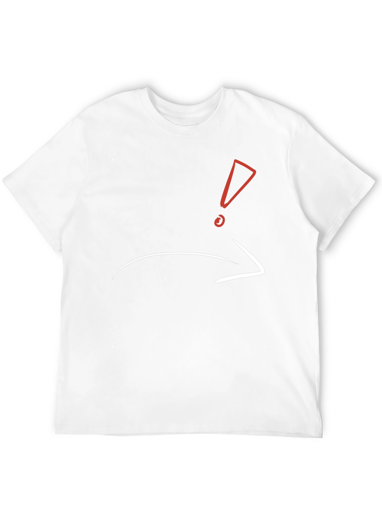 Funny Graphic Tee - Exclamation Arrow Black T-Shirt