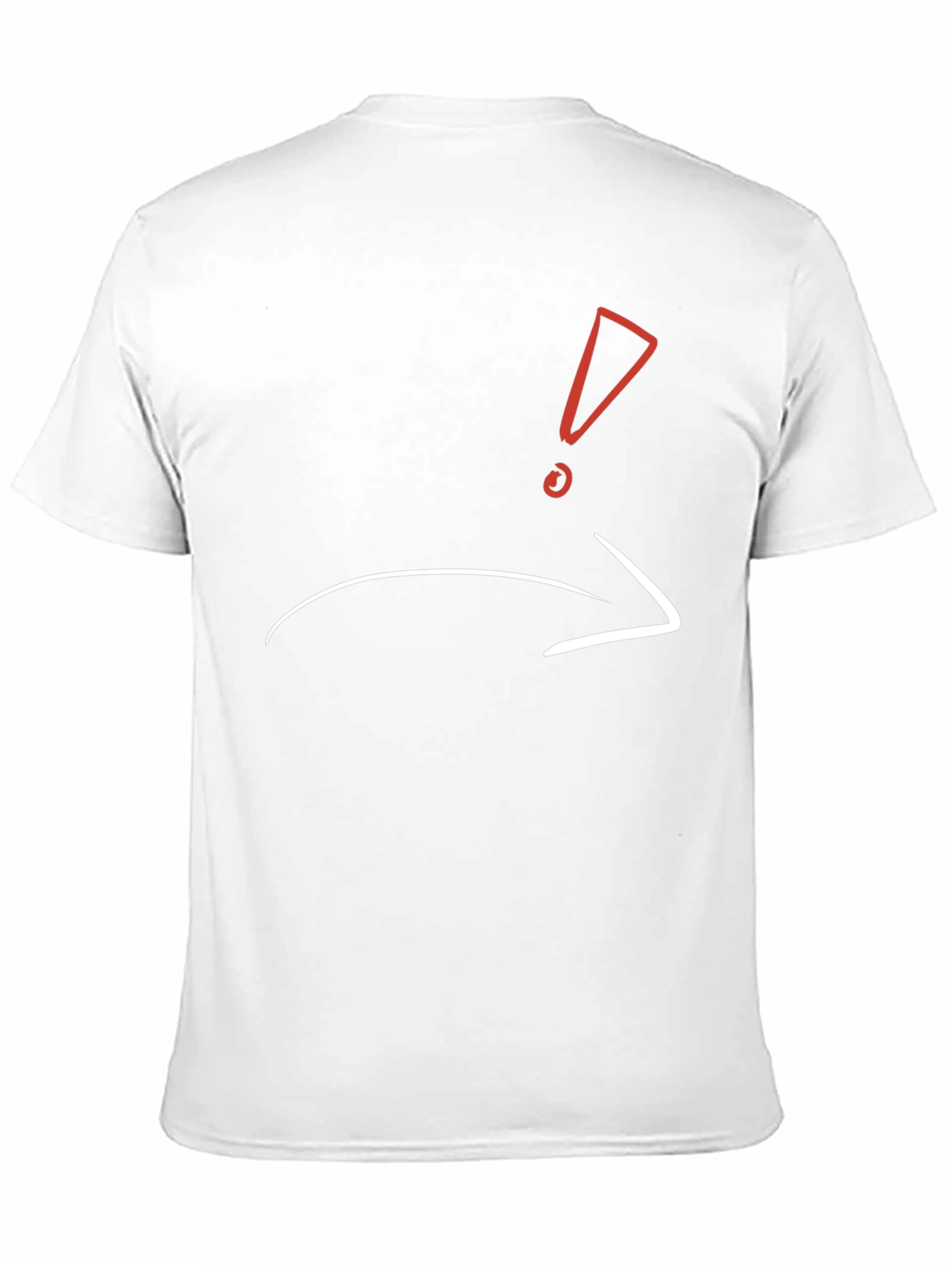 Funny Graphic Tee - Exclamation Arrow Black T-Shirt
