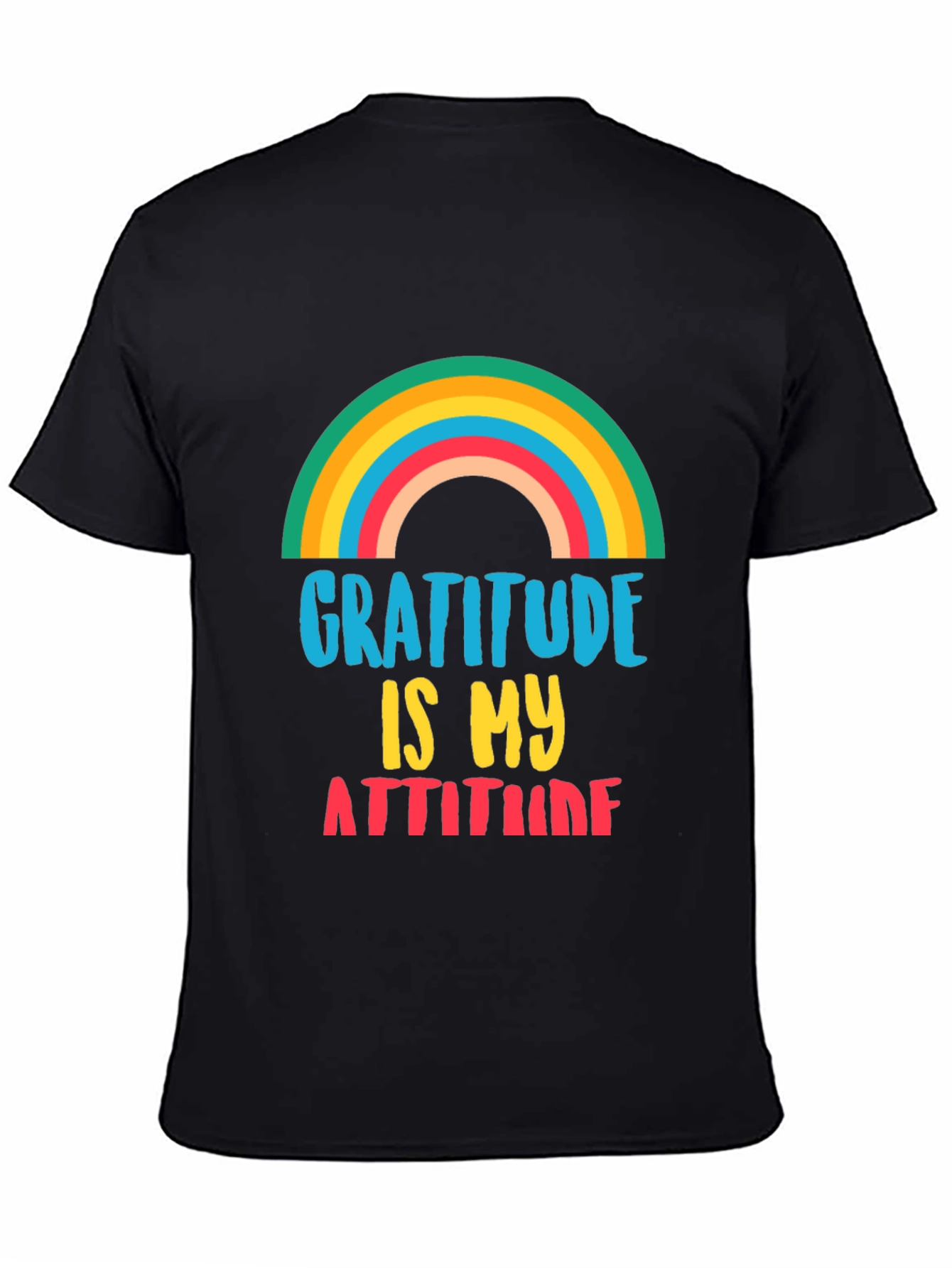 Gratitude is My Attitude Black T-Shirt