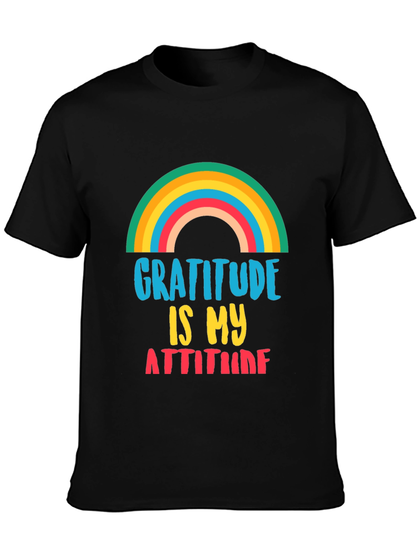 Gratitude is My Attitude Black T-Shirt