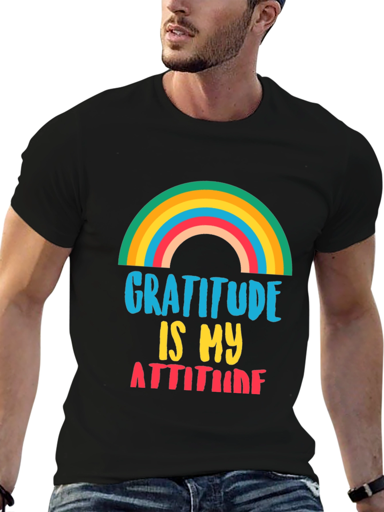 Gratitude is My Attitude Black T-Shirt
