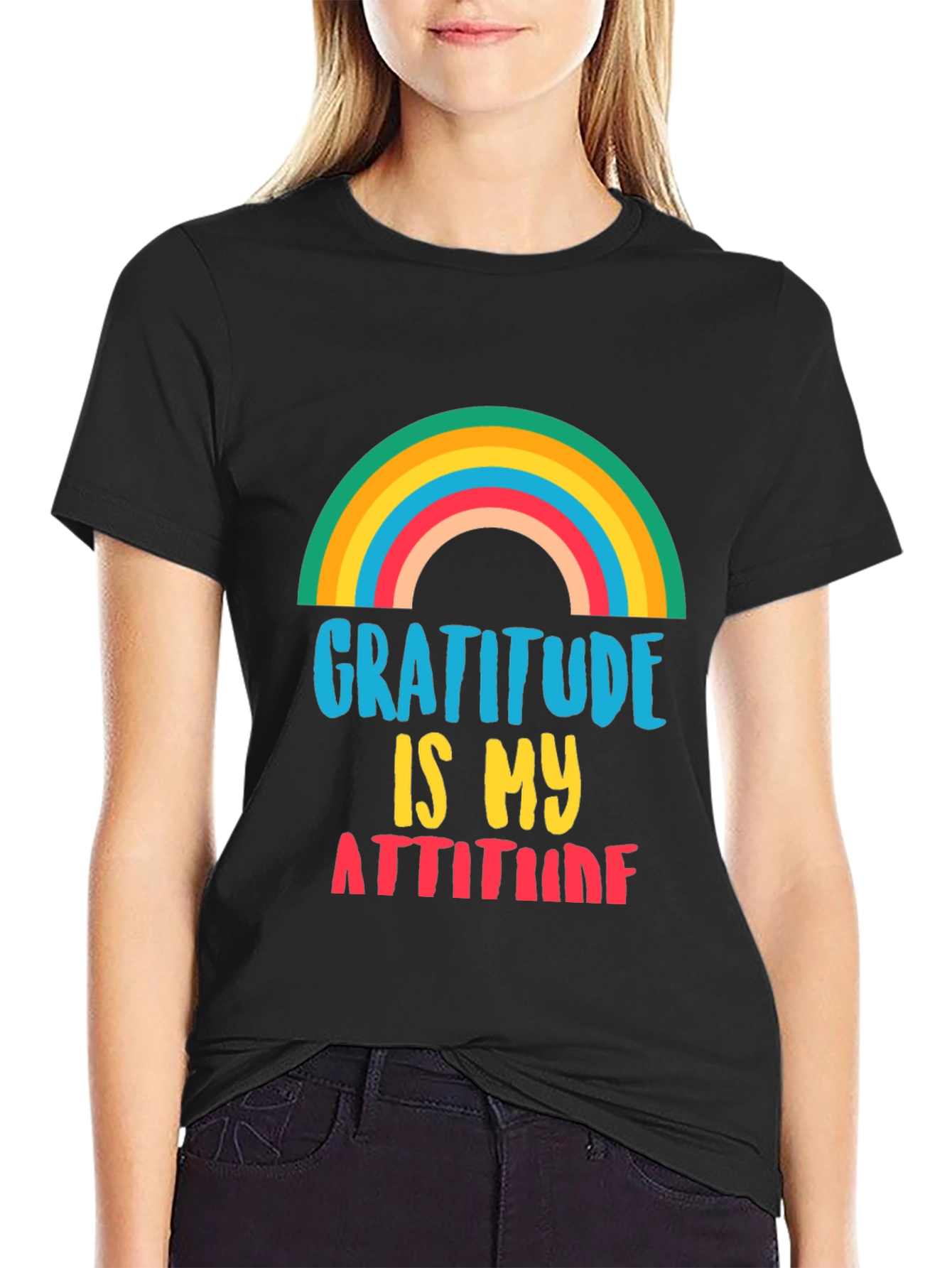 Gratitude is My Attitude Black T-Shirt