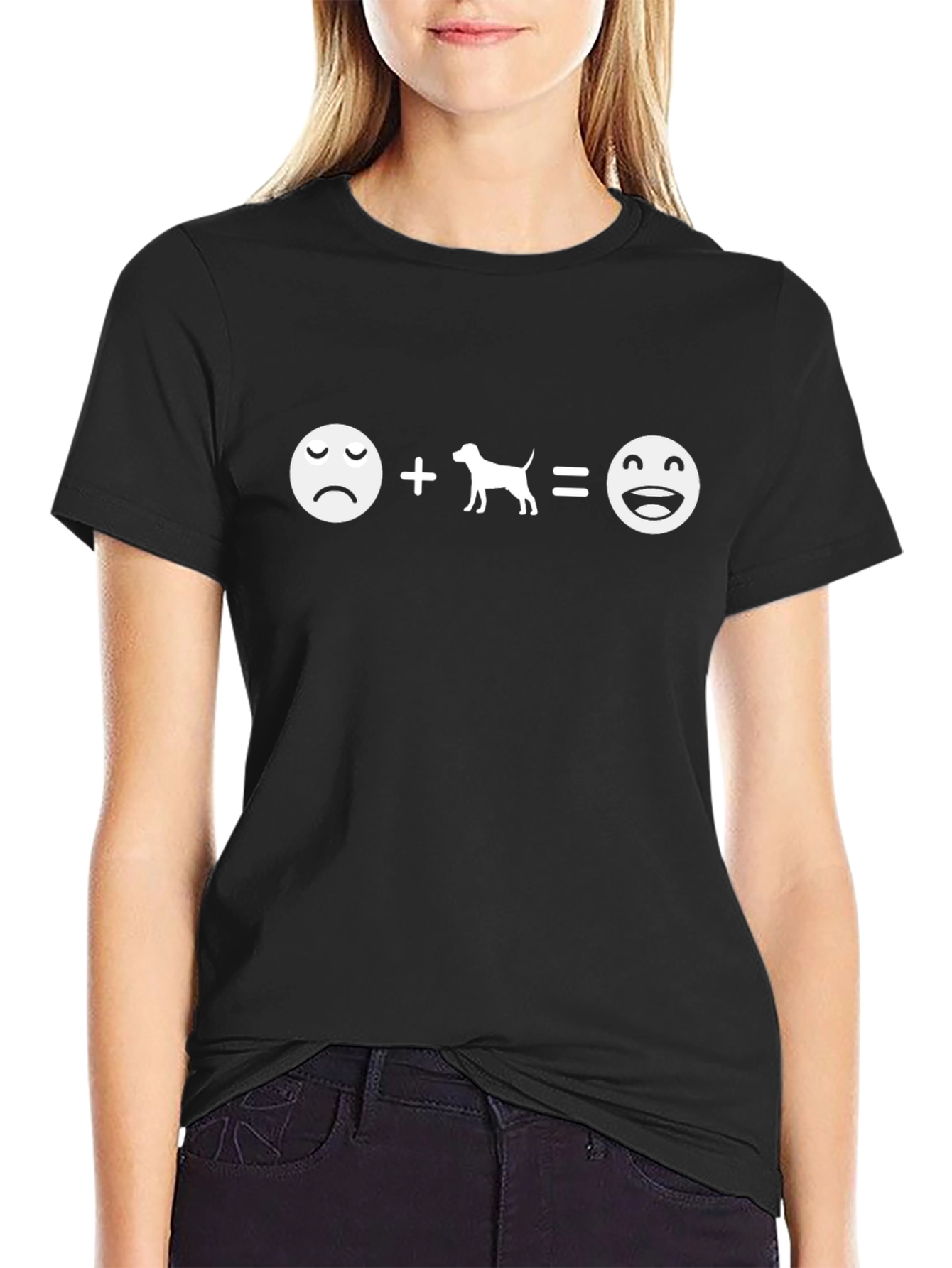 Dog Lover T-Shirt: Sad + Dog = Happy