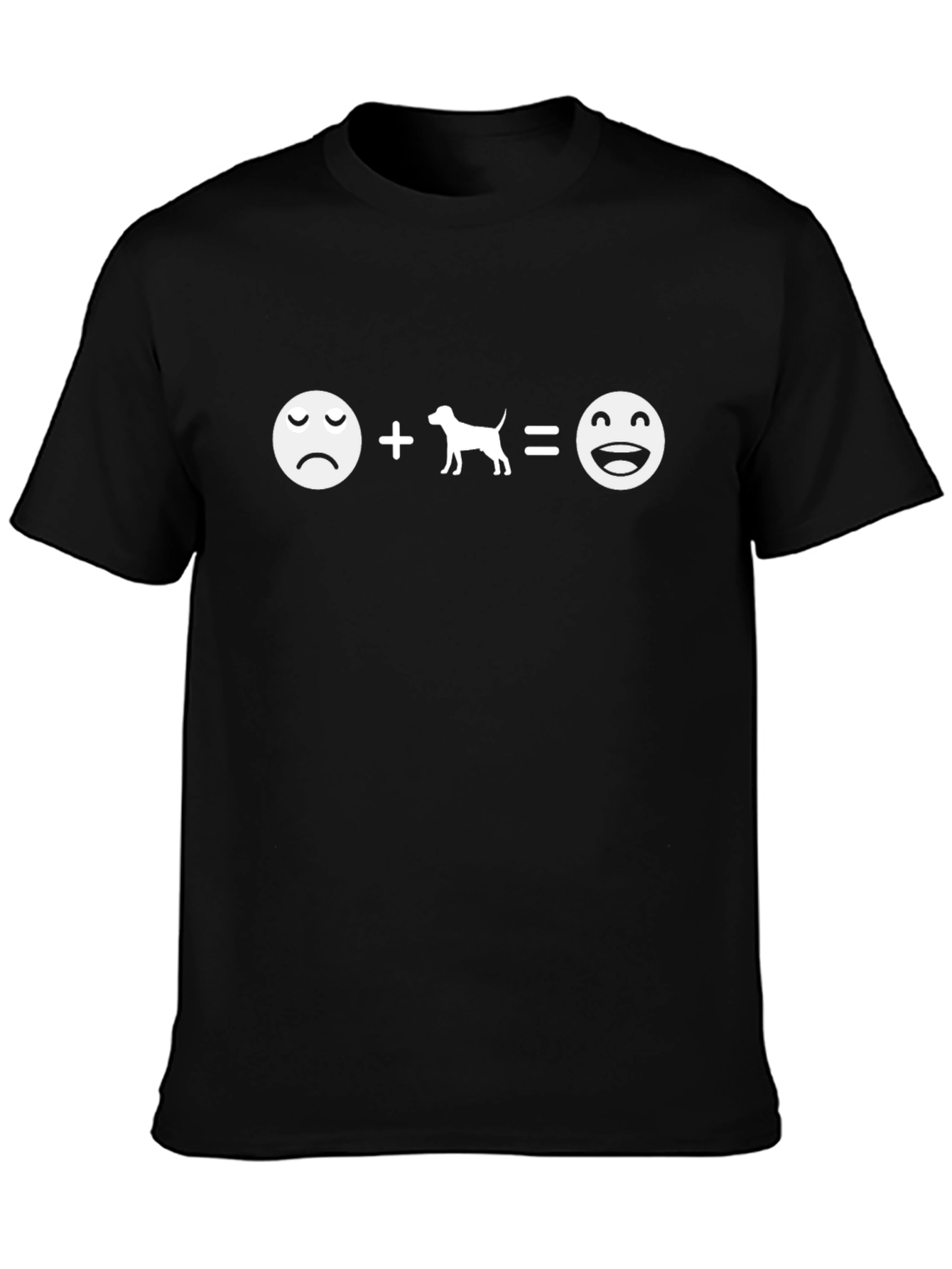 Dog Lover T-Shirt: Sad + Dog = Happy