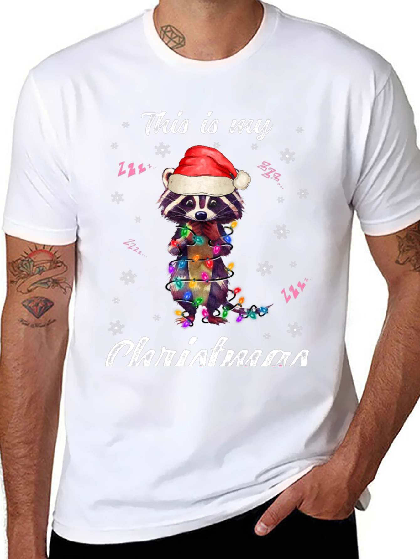 Christmas Raccoon T-Shirt