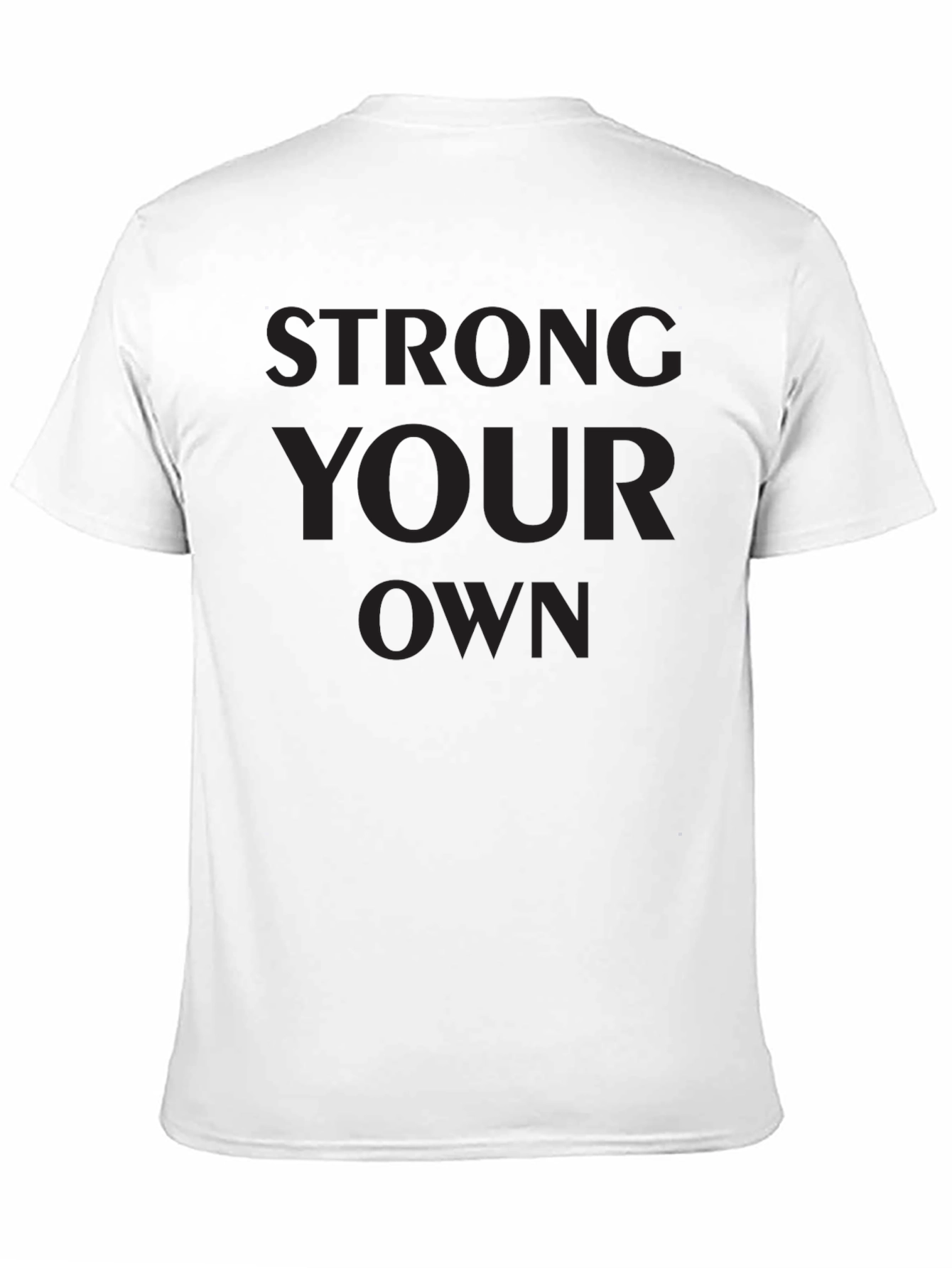 Mens Black Graphic Tee - Be Strong Your Own