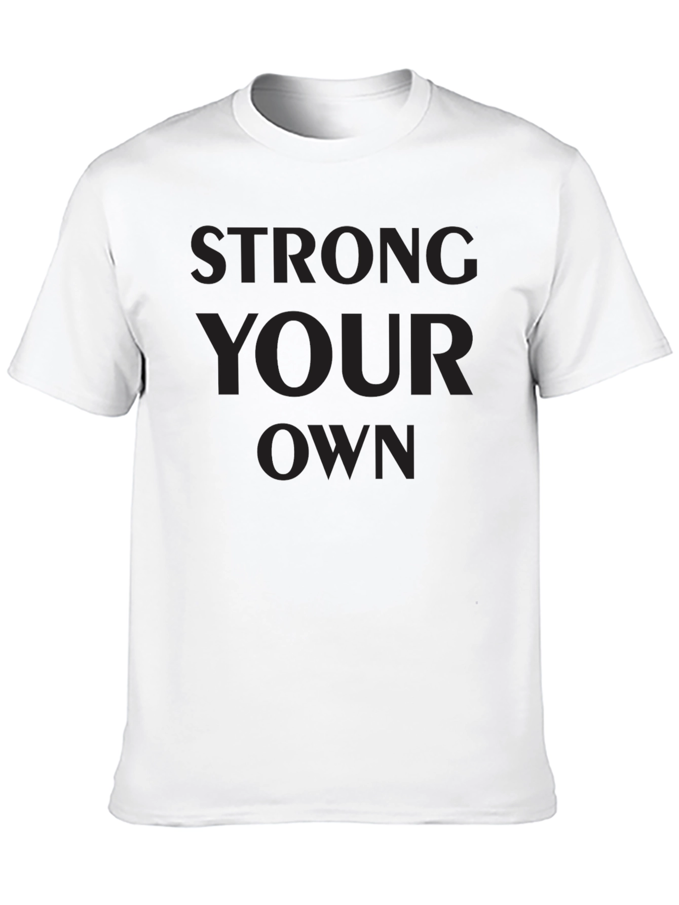 Mens Black Graphic Tee - Be Strong Your Own