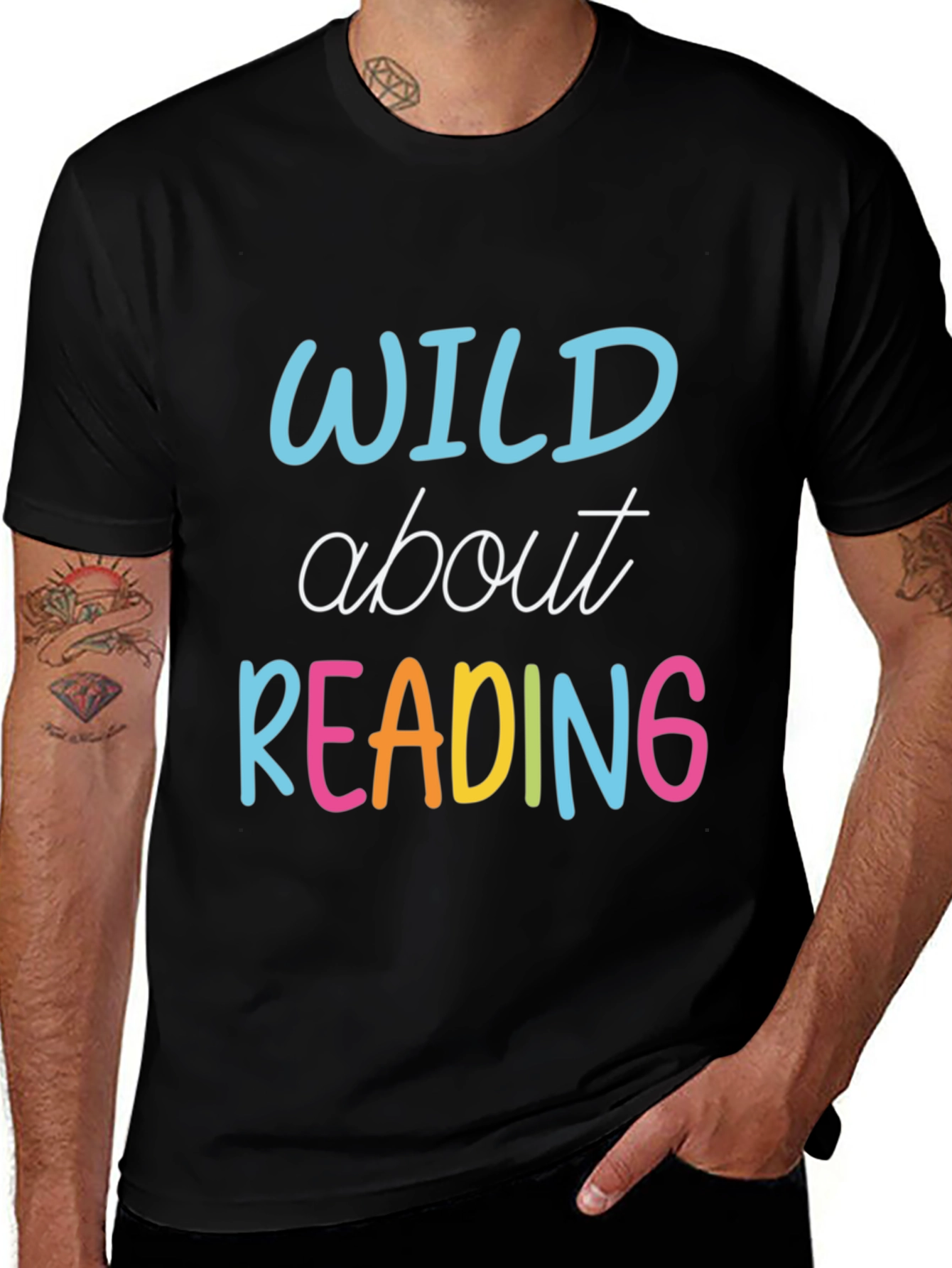Wild About Reading T-Shirt - Teacher Reader Tee