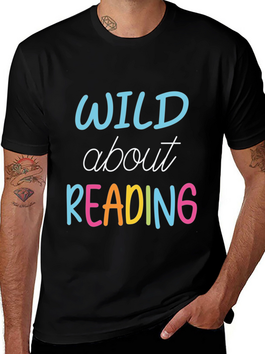 Wild About Reading T-Shirt - Teacher Reader Tee