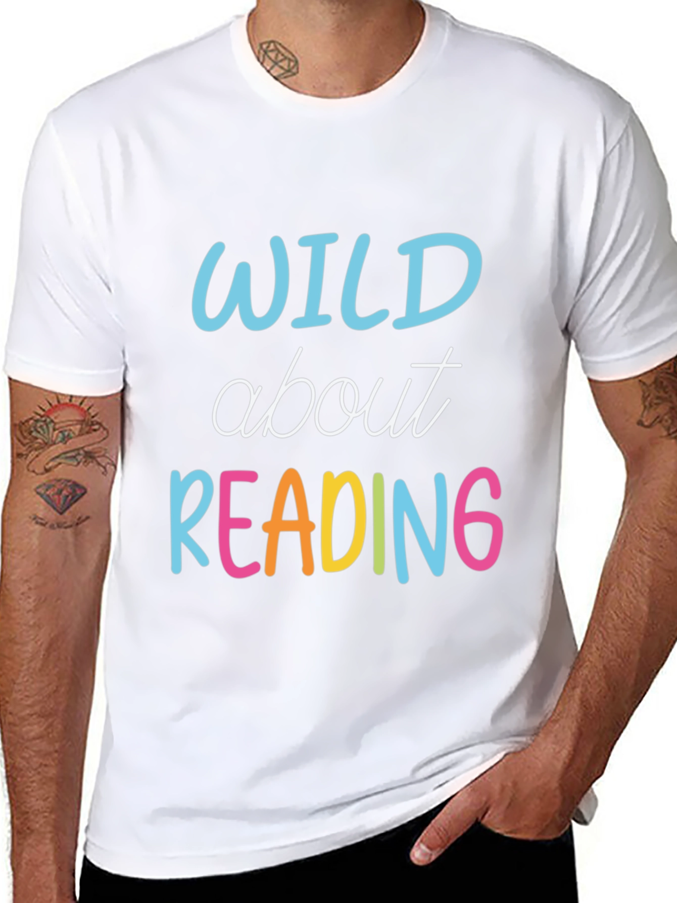 Wild About Reading T-Shirt - Teacher Reader Tee
