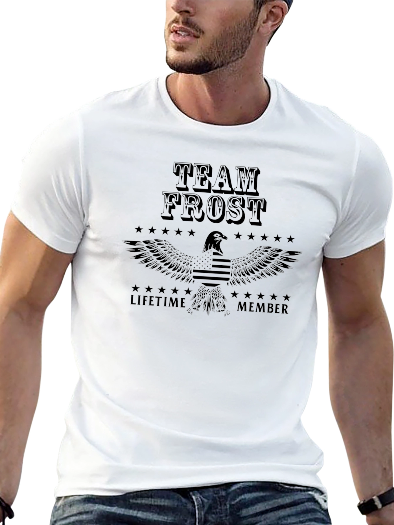 Team Frost Lifetime Member Black Graphic T-Shirt