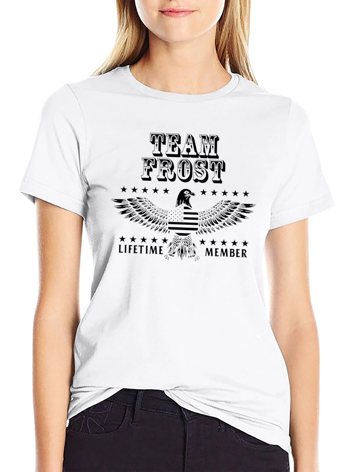 Team Frost Lifetime Member Black Graphic T-Shirt