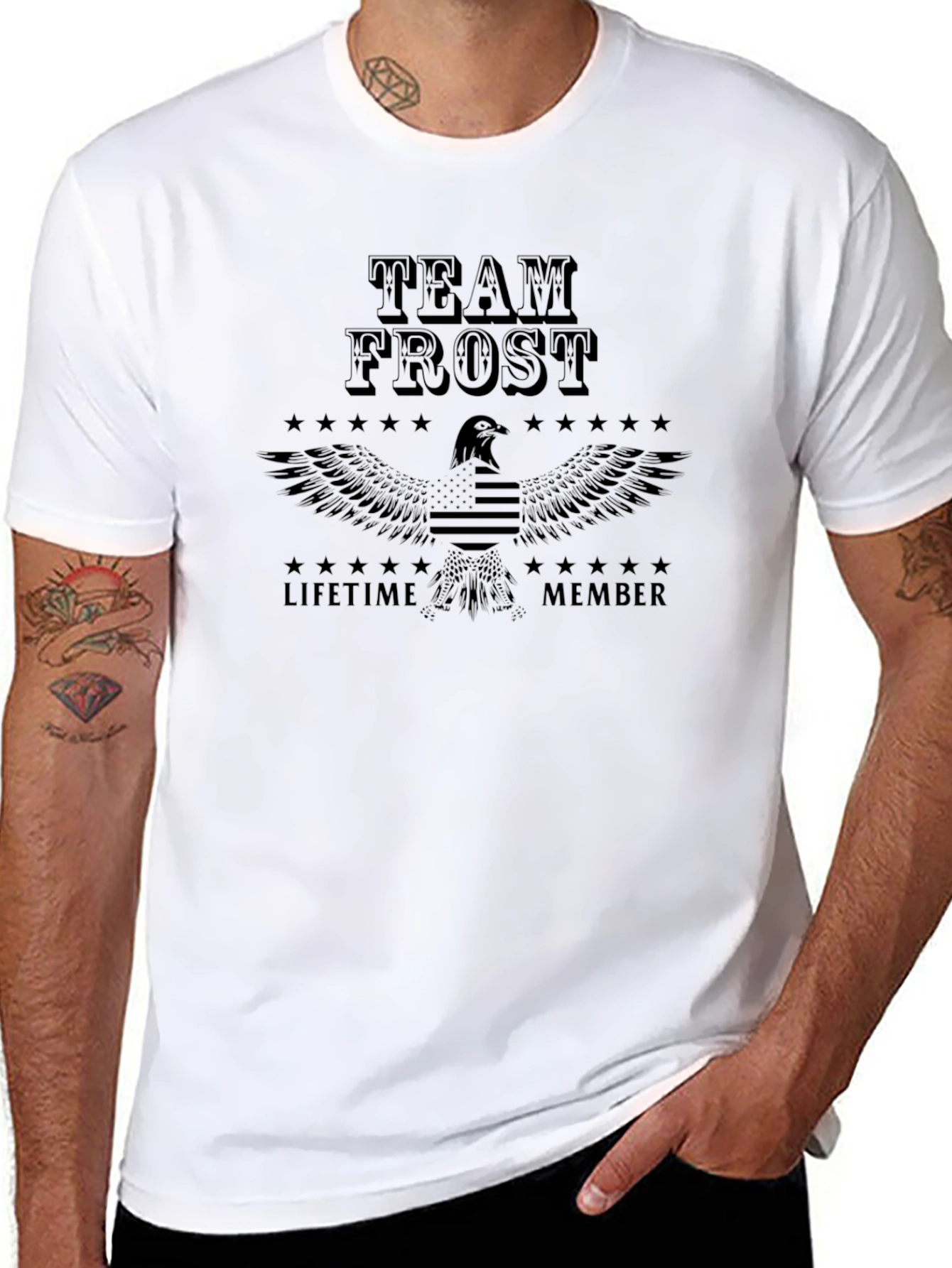 Team Frost Lifetime Member Black Graphic T-Shirt