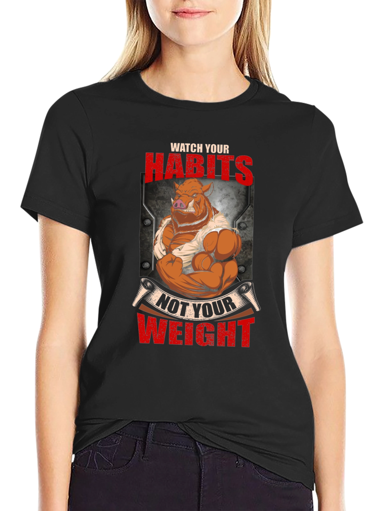 Habits Not Weight Graphic T-Shirt
