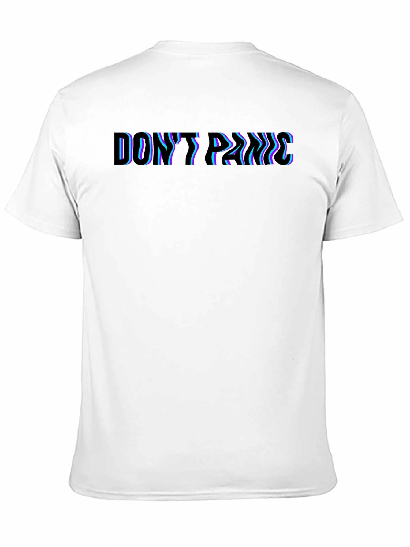 Dont Panic Glitch Tee - Premium Black T-Shirt