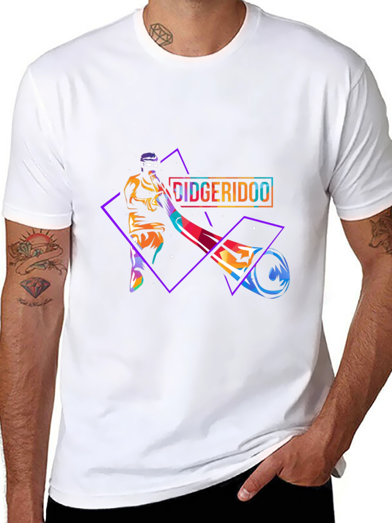 Didgeridoo Player Graphic Tee - Unique Musician T-Shirt